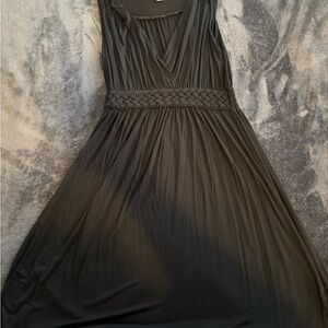 Black Dress with Braided Waist